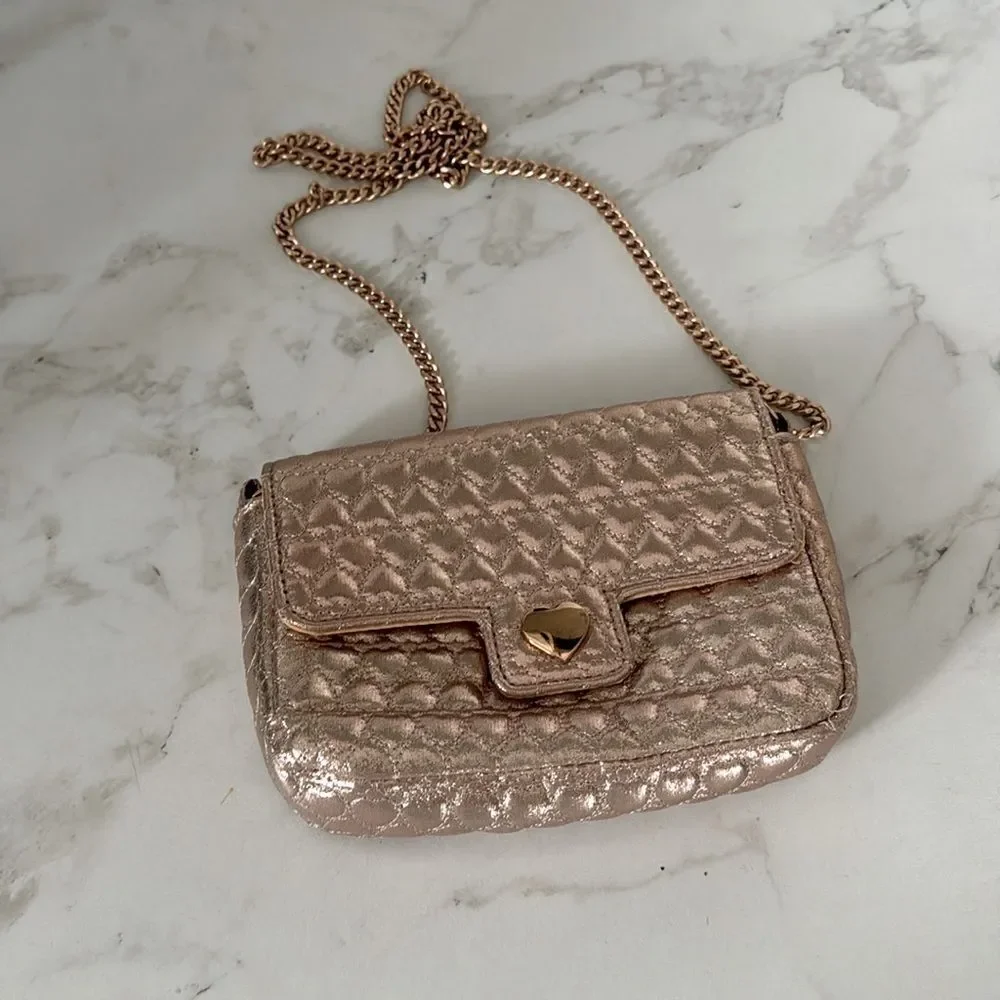 Children’s place Girl's Gold Quilted Purse bag EUC